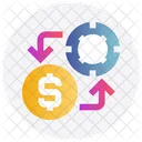 Dollar Casino Chip Game Investment Icon