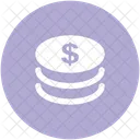 Dollar Coins Stack Icon