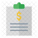 Dollar Clipboard Document Icon