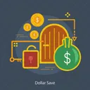 Dollar Save Locked Icon