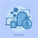 Dollar Save Locked Icon
