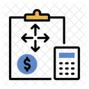Dollar Clipboard Calculation Icon