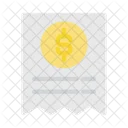 Dollar Invoice Bill Icon