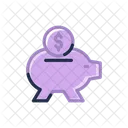 Dollar Piggy Bank Icon