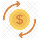 Dollar Umtausch Aufladen Symbol
