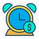 Dollar Alarm Time Is Money Clock Icon