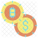 Dollar Bitcoin Dollar And Bitcoin Dollar Icon
