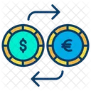 Dollar And Euro Exchange Exchange Money Dollar Icon