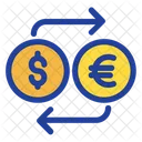 Dollar And Euro Exchange  Icon