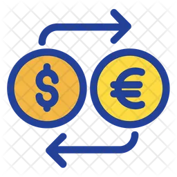 Dollar And Euro Exchange  Icon