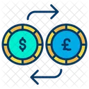 Dollar And Pound Exchange  Icon