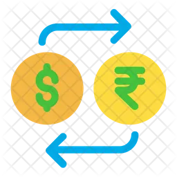 Dollar And Rupees Exchange  Icon