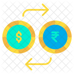 Dollar and rupees exchange Icon