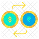 Dollar And Rupees Exchange Exchange Money Dollar Icon