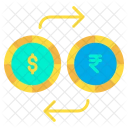Dollar  and rupees exchange  Icon