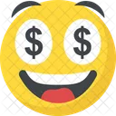 Dollar Emoji Gierig Symbol