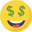 Dollar Emoji Gierig Symbol