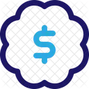 Dollar Bagde Currency Economy Icon