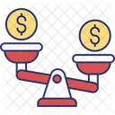 Dollar Balance Scale  Icon