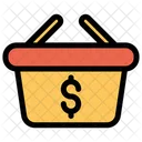 Basket Dollar Shopping Icon