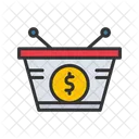 Dollar Basket  Icon