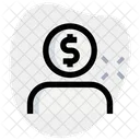 Dollar-Benutzer  Symbol