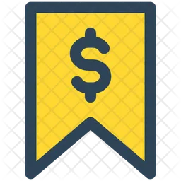 Dollar bookmark  Icon