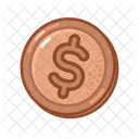 Dollar Bronze Coin Icon