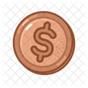 Dollar-Bronzemünze  Symbol