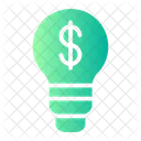 Dollar Bulb Finance Idea Money Idea Icon