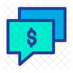 Dollar Chat Bubble  Icon