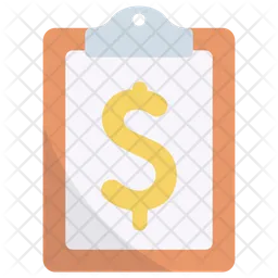 Dollar Clipboard  Icon