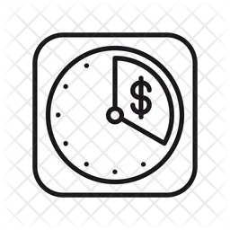 Dollar Clock  Icon