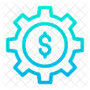Cog Wheel Dollar Wheel Money Optimization Icon
