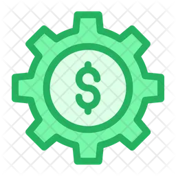 Dollar Cog  Icon