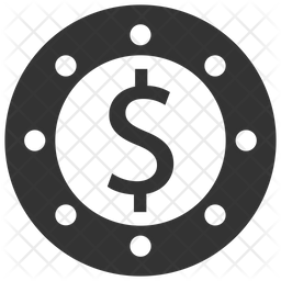 Dollar Coin Icon Of Glyph Style Available In Svg Png Eps Ai Icon Fonts