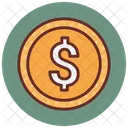 Dollar Coin Currency Amount Icon
