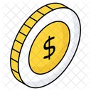 Dollar Coin Cash Money Icon