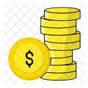 Dollar Coins Money Icon
