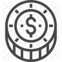 Dollar Coin  Icon