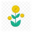 Dollar coin plant  Icon