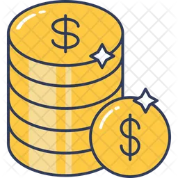 Dollar Coin Stack  Icon