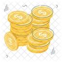 Dollar Coins Cash Coins Money Coins Icon