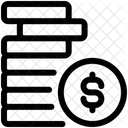 달러 동전  아이콘