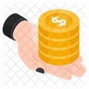 Dollar Coins Cash Coins Money Coins Icon