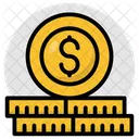 Dollar Coins Cash Coins Money Coins Icon