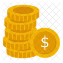 Dollar Coins Money Cash Icon