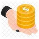 Dollar Coins Cash Coins Money Coins Icon
