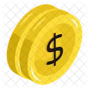 Dollar Coins Cash Coins Money Coins Icon