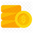 Dollar Coins Cash Coins Money Coins Icon